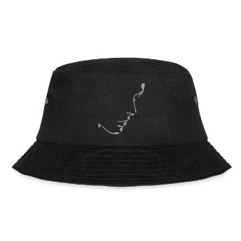 girl face, light and shadow - Bucket Hat - Schwarz - Vorne - Lela (165cm)