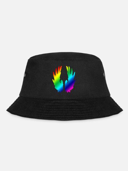Rainbow Wings - Bucket Hat - black