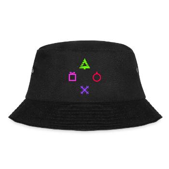 Gamer Console Buttons - Christmas Edition - Bucket Hat - Schwarz - Vorne - Lela (165cm)