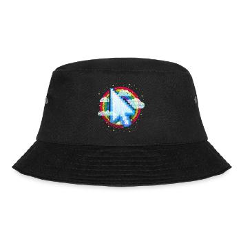 Cursor (Regenbogen) - Bucket Hat - Schwarz - Vorne - Lela (165cm)