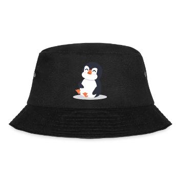 Pinguin - Bucket Hat - Schwarz - Vorne - Lela (165cm)