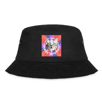 Peace and love 60's - Bucket Hat - black - Front - Lela (165cm)