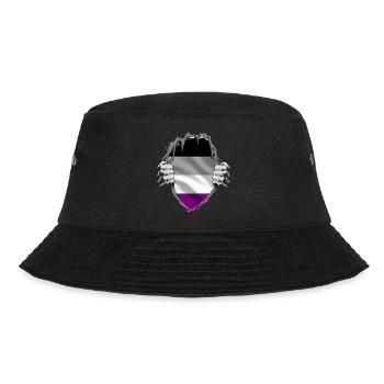ASEXUAL - Pride Flag - Bucket Hat - black - Front - Lela (165cm)