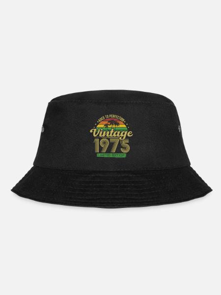 Vintage Retro 1975 Geburtstag Geschenkidee - Bucket Hat - Schwarz