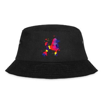 Watercolor poodle dog simple rainbow - Bucket Hat - black - Front - Lela (165cm)