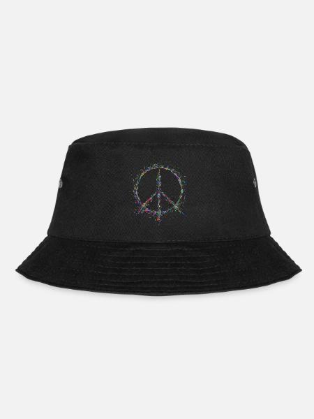 Peace in paint drops - Bucket Hat - black