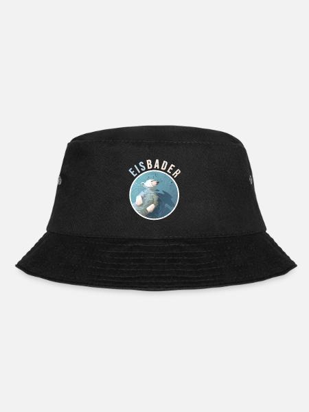 winterbader eisbär eisbader cool cold water arktis - Bucket Hat - Schwarz