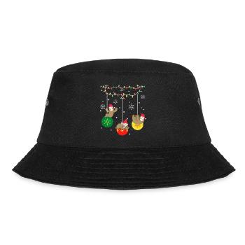 Faultier Weihnachten - Bucket Hat - Schwarz - Vorne - Lela (165cm)