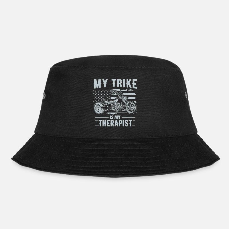 Trike Gift Ideas | Triker Motorcycle Trikes Biker - Bucket Hat - black