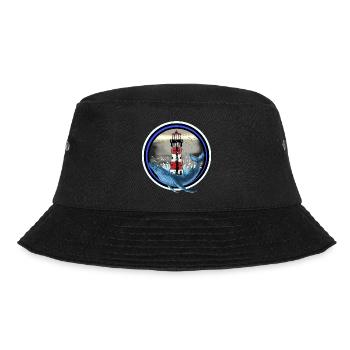 Meeressäuger Fisch Wal Fische Leuchtturm Nautik - Bucket Hat - Schwarz - Vorne - Lela (165cm)