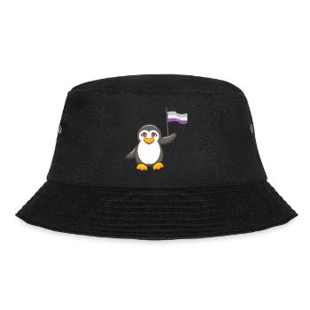 Gay Pride Antarctique Animal Pingouin Asexuel LGBT - Bob - noir - Devant - Lela (165cm)