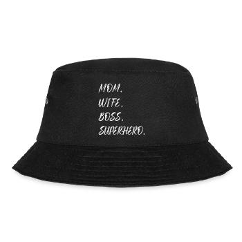 Mama Ehefrau Superheld - Bucket Hat - Schwarz - Vorne - Lela (165cm)
