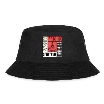 Madrid Spain City Skyline Holiday Home Love - Bucket Hat - black - Front - Lela (165cm)