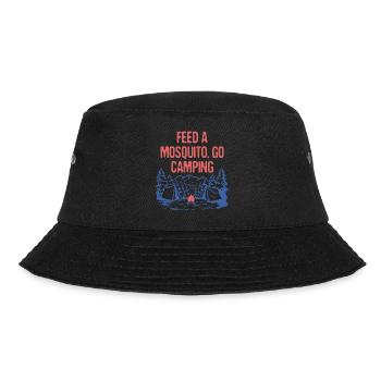Feed a Mosquito Go Camping Funny Camper Humor - Bucket Hat - Schwarz - Vorne - Lela (165cm)