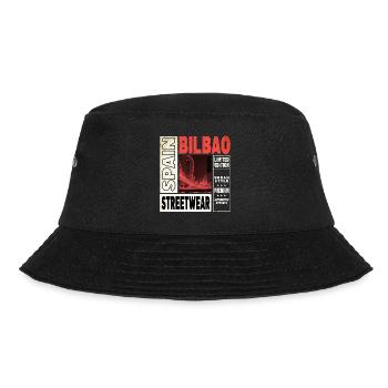 Bilbao Spanien Stadt Skyline Urlaub Sommer - Bucket Hat - Schwarz - Vorne - Lela (165cm)