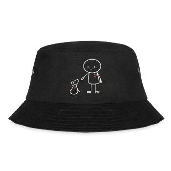 Mignon Stick Figure Propriétaire de chien Motif Dog Fan - Bob - noir - Devant - Lela (165cm)