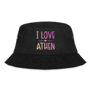 I Love Athen - Bucket Hat - Schwarz - Vorne - Lela (165cm)
