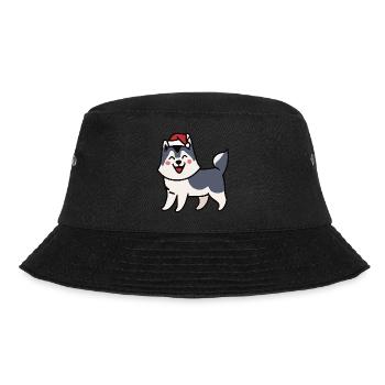 Husky Santa Claus Dog Malamute - Bucket Hat - black - Front - Lela (165cm)