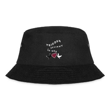 Frieden beginnt in uns - Bucket Hat - Schwarz - Vorne - Lela (165cm)