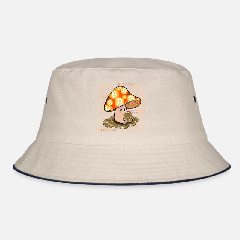 Bitcoin Pilz Krypto Coin Geschenk Idee Bucket Hat