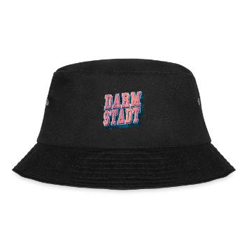 Darmstadt Deutschland Stadt Schrift Vintage Retro - Bucket Hat - Schwarz - Vorne - Lela (165cm)