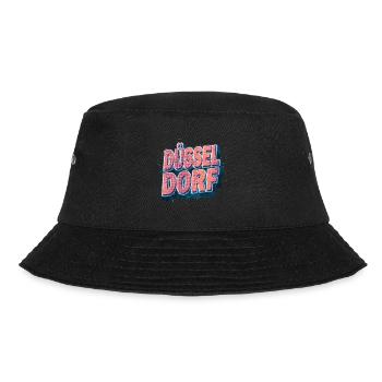 Düsseldorf Deutschland Stadt Schrift Vintage Retro - Bucket Hat - Schwarz - Vorne - Lela (165cm)