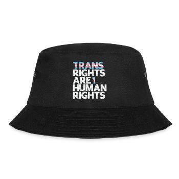 LBGT Flag Gay Pride Les droits des trans sont des droits humains - Bob - noir - Devant - Lela (165cm)