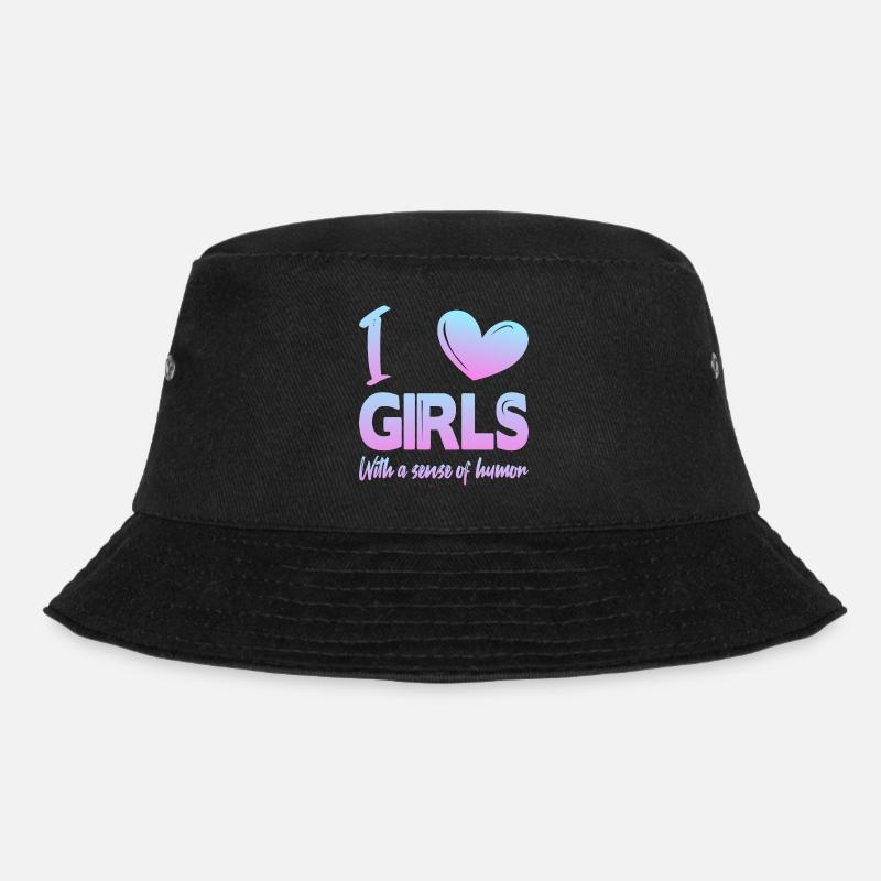 Ich liebe Mädchen - Bucket Hat - Schwarz