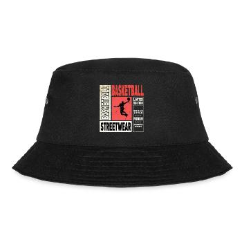 Basketball Basketballspieler Dunking Sport Spieler - Bucket Hat - Schwarz - Vorne - Lela (165cm)