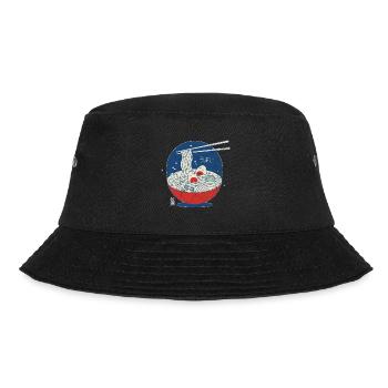 Great Ramen Wave / Great Ramen Wave Jahrgang/ Lebensmittel - Bucket Hat - Schwarz - Vorne - Lela (165cm)