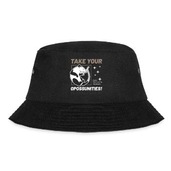 Take Your Opossunities Cute Opossum Ironic Rodent - Bucket Hat - black - Front - Lela (165cm)