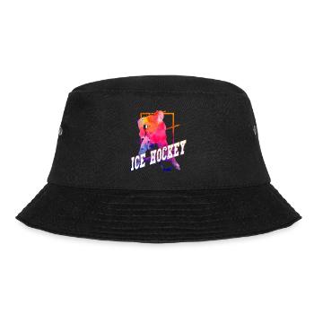 Eishockey Eishockeyspieler Spieler Vintage Retro - Bucket Hat - Schwarz - Vorne - Lela (165cm)
