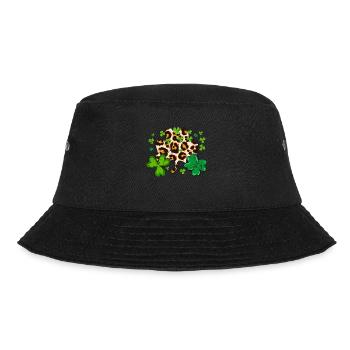St Patrick’s day, Shamrock, Clover Distressed - Bucket Hat - black - Front - Lela (165cm)