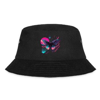 Dreams of Neon Butterfly - Bucket Hat - black - Front - Lela (165cm)