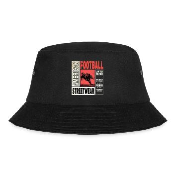 American Football Spieler Vintage Retro USA Sport - Bucket Hat - Schwarz - Vorne - Lela (165cm)