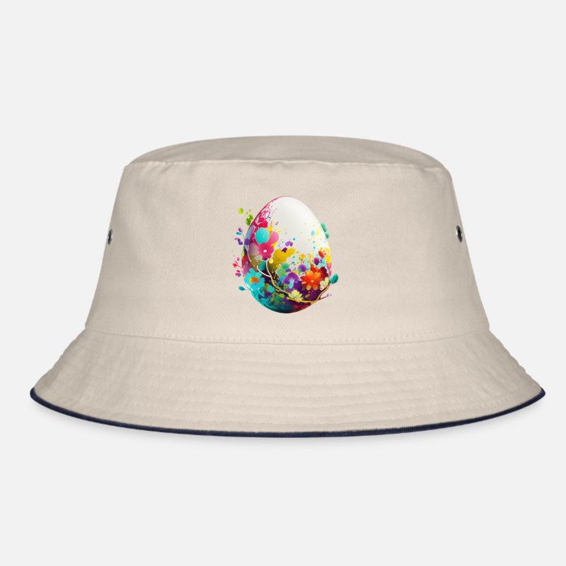 Colorful Easter egg and spring decoration Bucket Hat