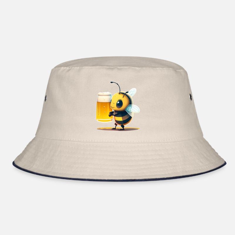 Lustige und süße Biene mit Bier Bucket Hat