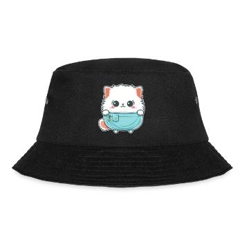 Mignon chat angora dans un sac - Bob - noir - Devant - Lela (165cm)