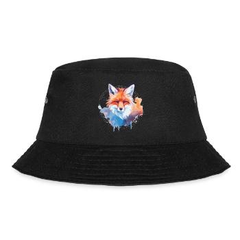 Watercolor Fox, Fox - Bucket Hat - black - Front - Lela (165cm)