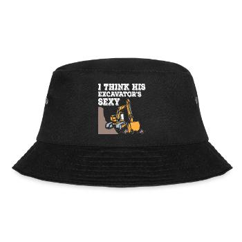 I Think His Excavator Sexy - Bucket Hat - black - Front - Lela (165cm)