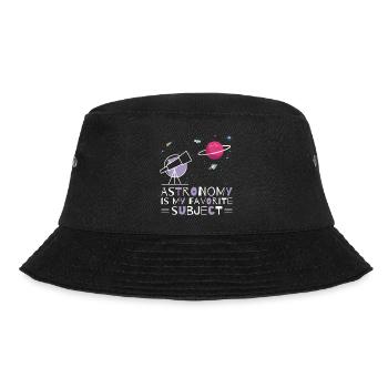 Astronomie, mein Lieblingsthema, Weltraumteleskop - Bucket Hat - Schwarz - Vorne - Lela (165cm)