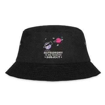 Astronomie, mein Lieblingsthema, Weltraumteleskop - Bucket Hat - Schwarz - Vorne - Lela (165cm)