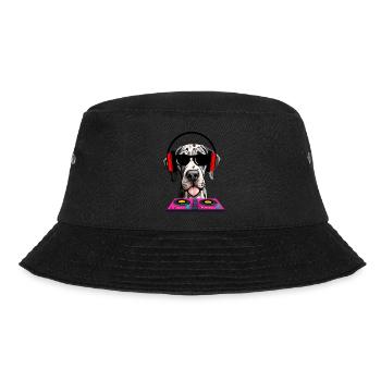Hunde-DJ - Bucket Hat - Schwarz - Vorne - Lela (165cm)