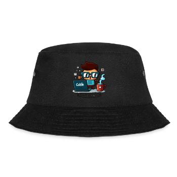 Befeuern Sie Ihr Programmieren mit Koffein! - Bucket Hat - Schwarz - Vorne - Lela (165cm)
