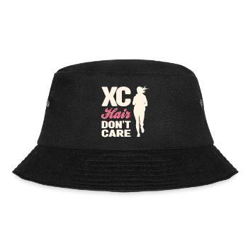 Crosslauf | Cross Country Läufer Berglauf Geschenk - Bucket Hat - Schwarz - Vorne - Lela (165cm)