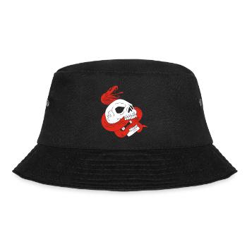 The skull and the red snake - Bucket Hat - black - Front - Lela (165cm)