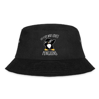 Just A Boy Who Loves Penguins Dabbing Pinguin Dab - Bucket Hat - Schwarz - Vorne - Lela (165cm)