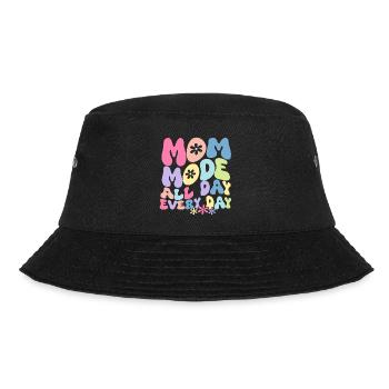 Mom Mode All day Everyday - Bucket Hat - Schwarz - Vorne - Lela (165cm)