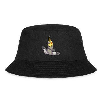 Nymphensittich Liebhaber Geschenk | Vögel Haustier - Bucket Hat - Schwarz - Vorne - Lela (165cm)