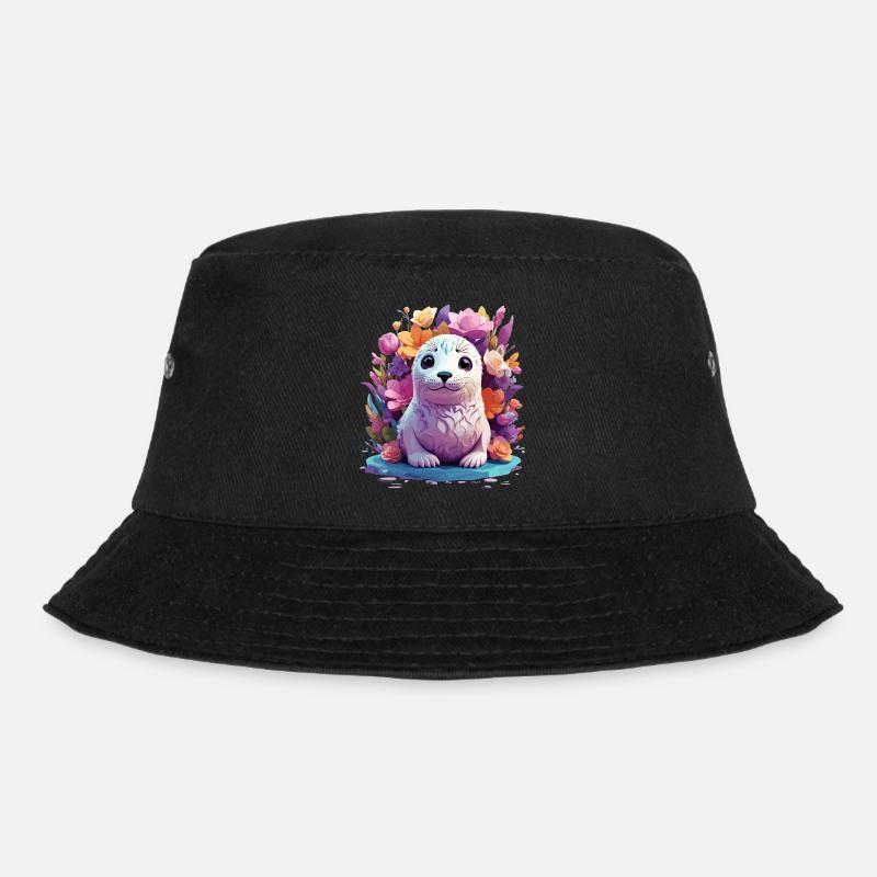 Süßer Seehund - Bucket Hat - Schwarz
